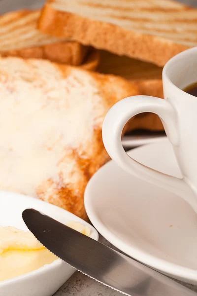 Coffee with toasts — Stock Photo, Image