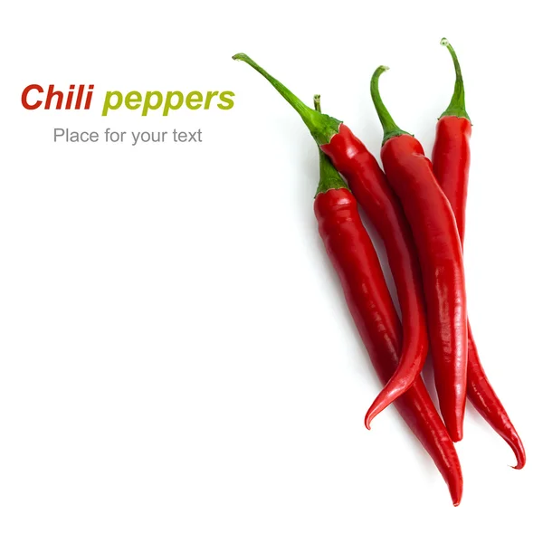 Group of chili peppers — Stock Photo, Image