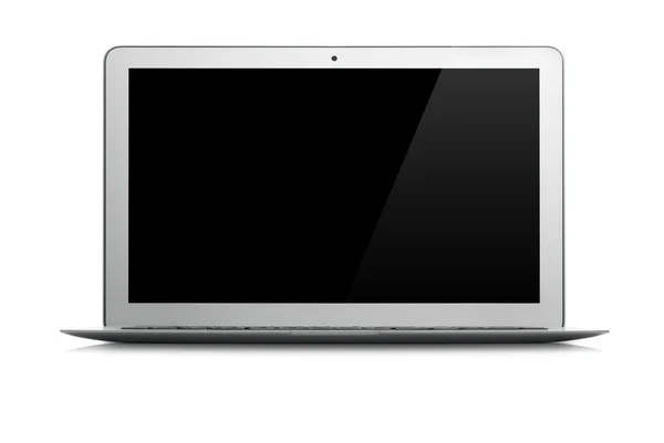 Silver laptop — Stockfoto