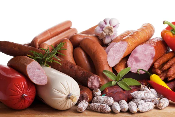 Assortiment of sausages — Stock Photo, Image