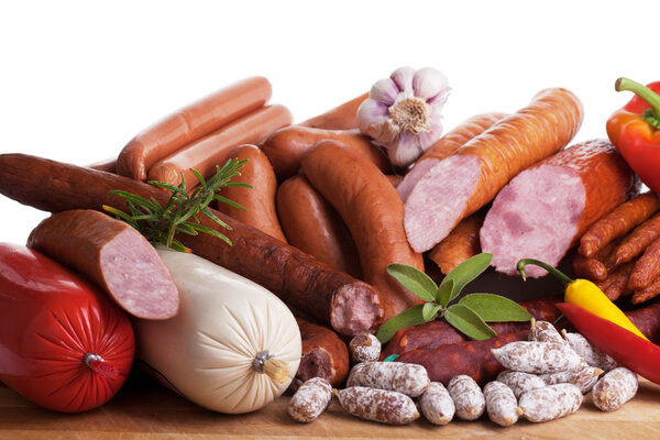 Assortiment of sausages