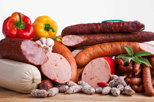 Assortiment of sausages — Stock Photo, Image