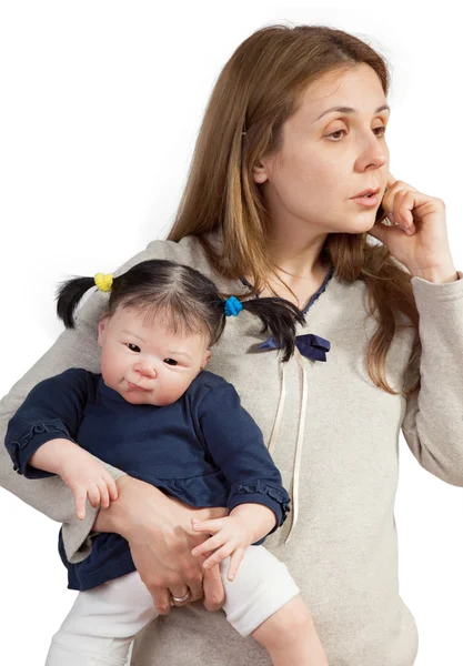 母亲和婴儿 免版税图库照片