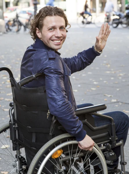 Gesundheitswesen: Rollstuhlfahrer lizenzfreie Stockfotos