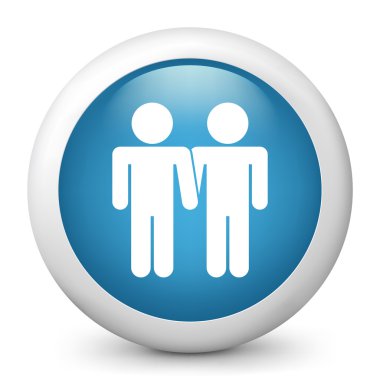 vector mavi parlak simge gay birliği resmeden