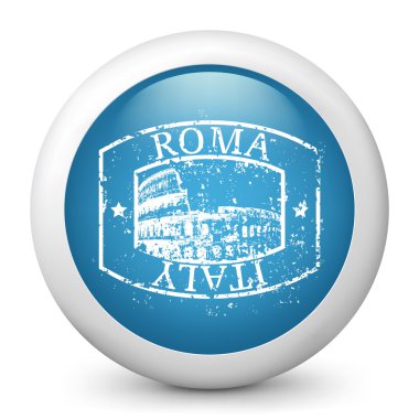 vector mavi parlak simge Roma tasvir