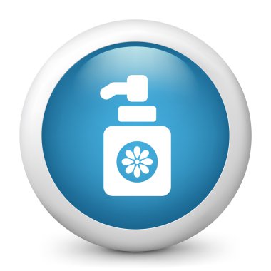 vector mavi parlak simge sabun resmeden