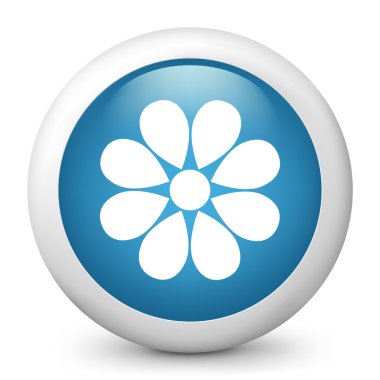 vector mavi parlak simge çiçek tasvir