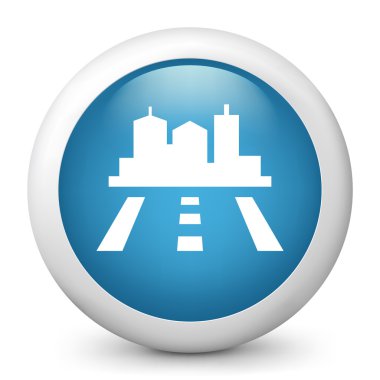 bir şehir için bir yol gösteren simge