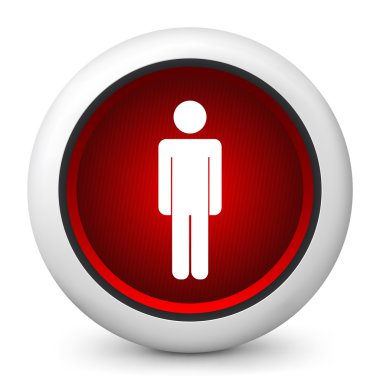 icon depicting a red pedestrian traffic light clipart
