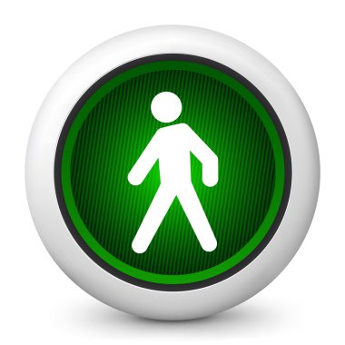 icon depicting a pedestrian traffic light clipart