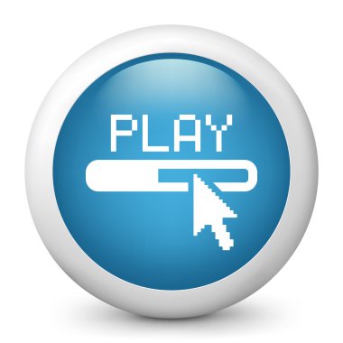 mavi parlak simge vektör tasvir oyun ilerleme