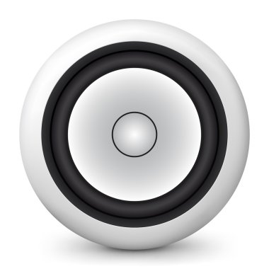 vektör siyah parlak simge Cool hoparlör resmeden