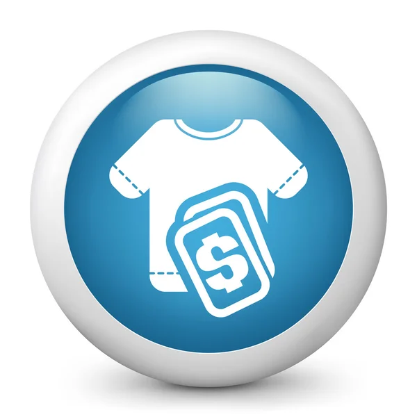 Icon depicting a t-shirt price — Stock Vector