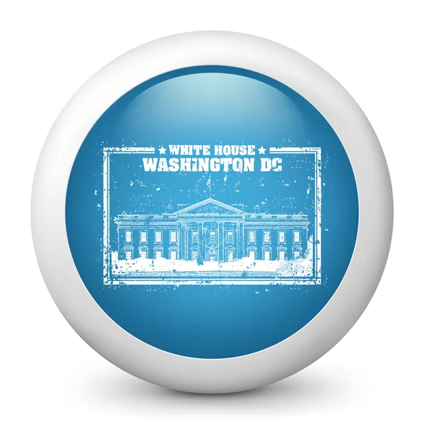 描绘在华盛顿白宫的图标 — 图库矢量图片
