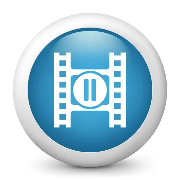 Icono que representa un botón de pausa de un reproductor de vídeo — Vector de stock