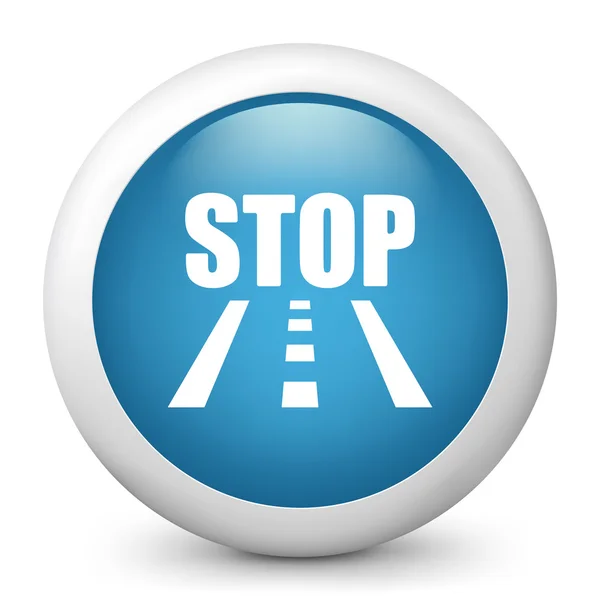 Icono que representa una señal de stop en el camino — Vector de stock