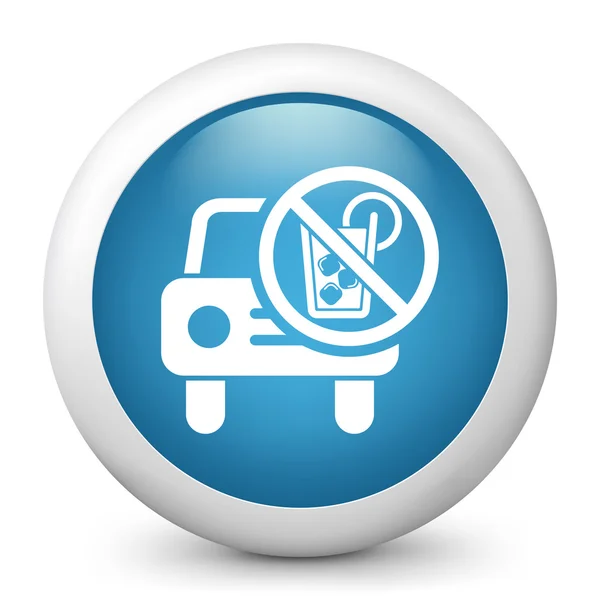 Pictogram van het symbool van "niet rijden in een staat van dronkenschap" — Stockvector