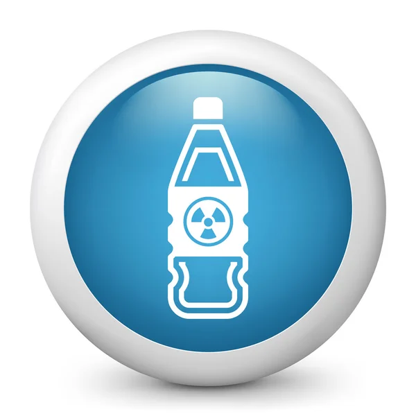 Bottle with symbol radiation — Stock Vector