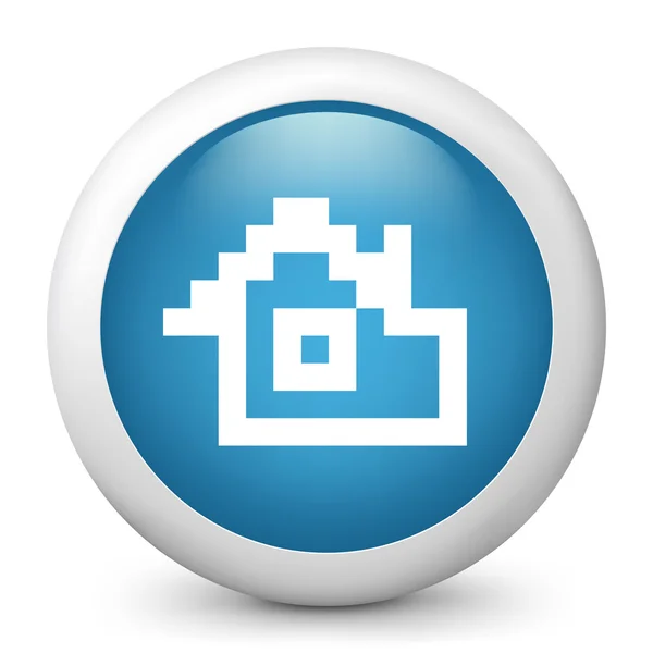 Icon depicting a pixel home — Stock Vector