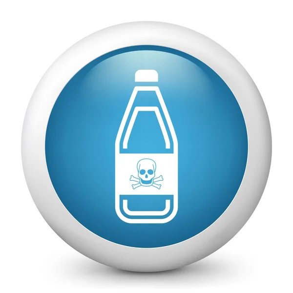 Botella con símbolo "peligro de muerte " — Vector de stock