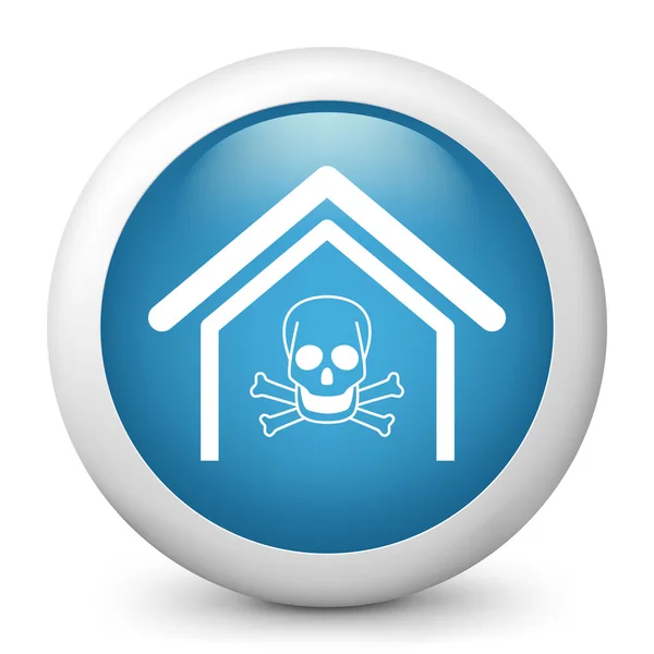 House with a danger signal — Stock Vector