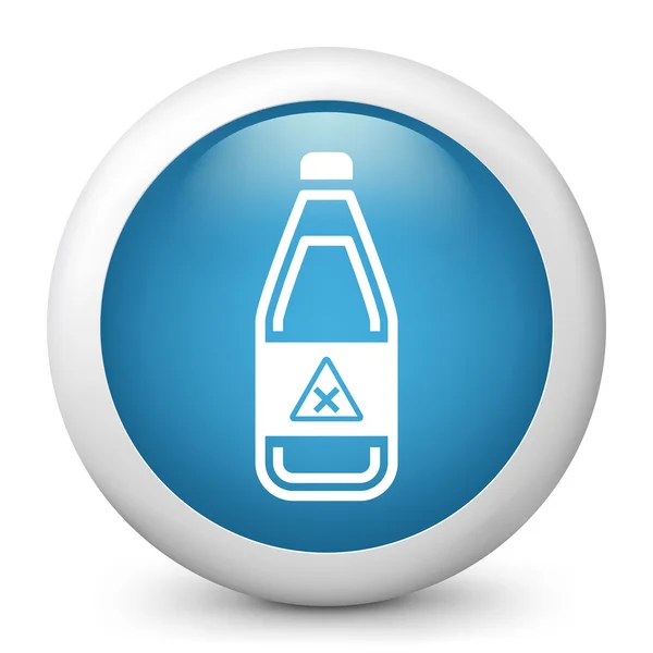 Botella con símbolo perjudicial — Vector de stock