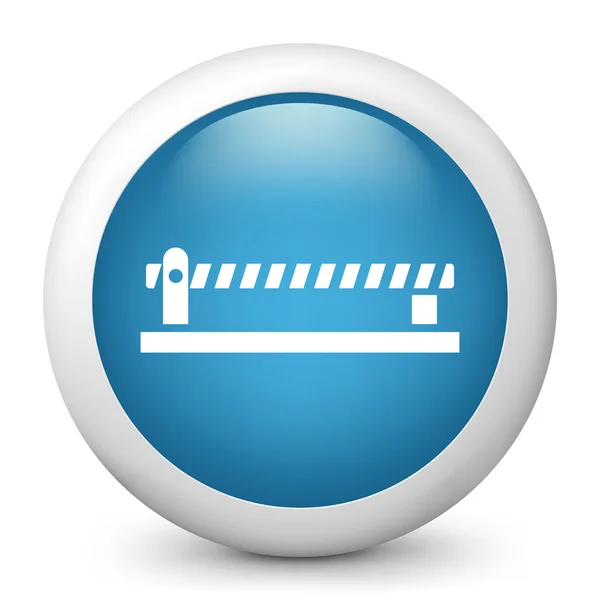 Vektorové modré lesklé ikony zobrazující uzavřený přejezd — Stockový vektor