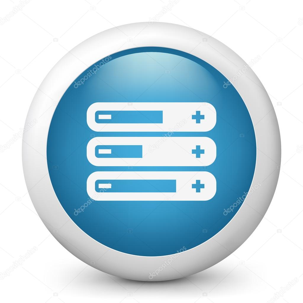 Vector blue glossy icon depicting 