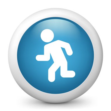 mavi parlak simge gösteren vektör