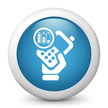 mobile phone with the symbol of battery level autonomy clipart
