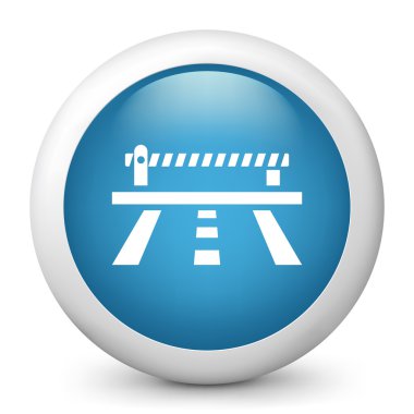 mavi parlak simge vektör resmeden hemzemin geçit kapalı