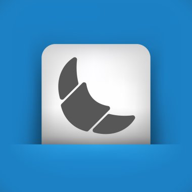 kruvasan tasvir mavi ve gri simgesi