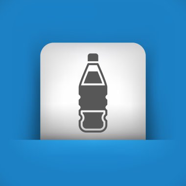 şişe tasvir mavi ve gri simgesi