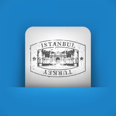 İstanbul tasvir mavi ve gri simgesi