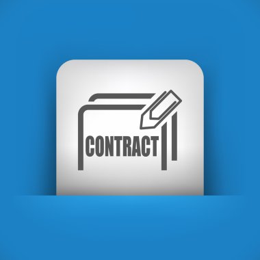 mavi ve gri simge sözleşme belge resmeden