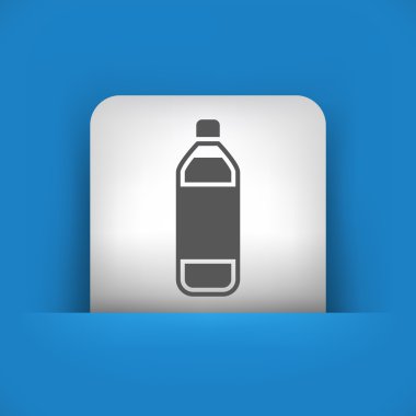 bir şişe tasvir mavi ve gri simgesi