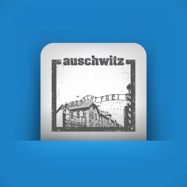 Auschwitz tasvir mavi ve gri simgesi