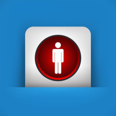 mavi ve gri simgesi kırmızı yaya trafik ışığı resmeden