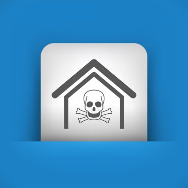 tehlike sinyali tasvir mavi ve gri simgesi