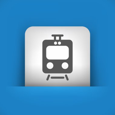 Tren tasvir mavi ve gri simgesi