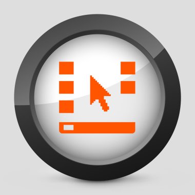 Vector orange and gray isolated icon. clipart