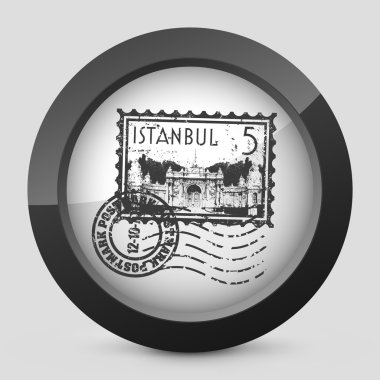 turuncu ve gri izole simge vektör.