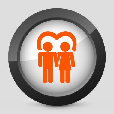 turuncu ve gri izole simge vektör.