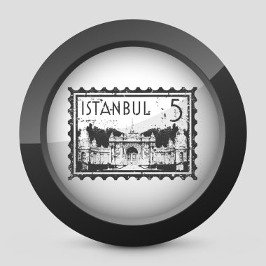turuncu ve gri izole simge vektör.
