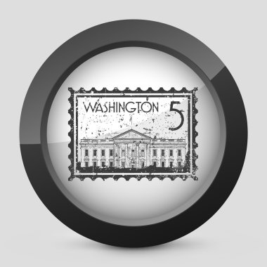 turuncu ve gri izole simge vektör.