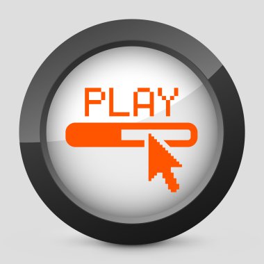 turuncu ve gri izole simge vektör.