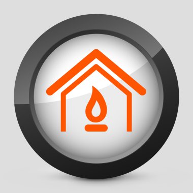 turuncu ve gri izole simge vektör.