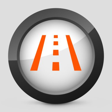 turuncu ve gri izole simge vektör.