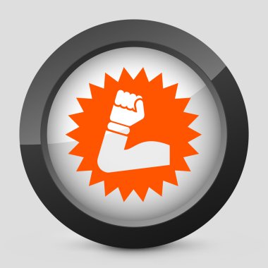 turuncu ve gri izole simge vektör.